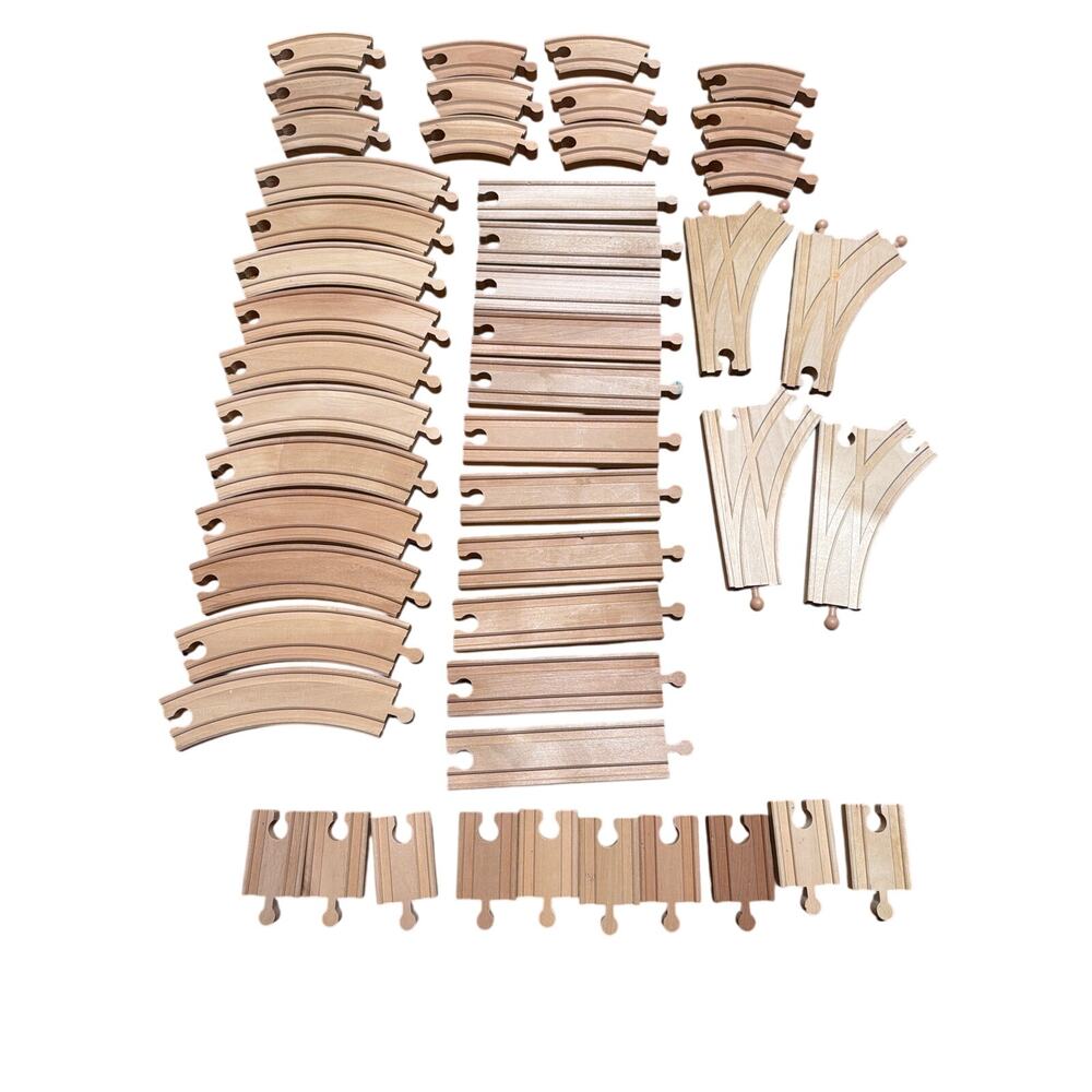 Brio Wooden Train Track Lot – 38-Piece Set Compatible w/ Thomas & IKEA – Used